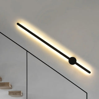 Modern Minimalist Black Linear LED Wall Sconce Zawala Image - 12