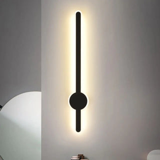 Modern Minimalist Black Linear LED Wall Sconce Zawala Image - 13