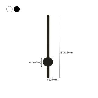 Modern Minimalist Black Linear LED Wall Sconce Zawala #size