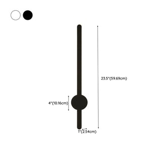 Modern Minimalist Black Linear LED Wall Sconce Zawala Image - 15