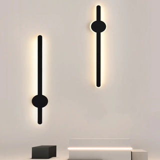 Modern Minimalist Black Linear LED Wall Sconce Zawala Image - 4