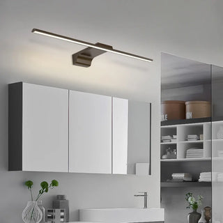 Minimalist White Linear LED Vanity Wall Light Zawala Image - 3