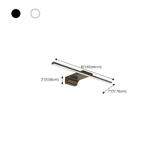 Minimalist White Linear LED Vanity Wall Light Zawala Image - 31