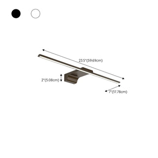 Minimalist White Linear LED Vanity Wall Light Zawala Image - 32