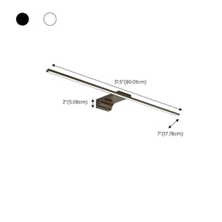 Minimalist White Linear LED Vanity Wall Light Zawala Image - 33
