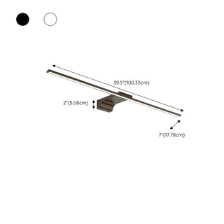 Minimalist White Linear LED Vanity Wall Light Zawala Image - 34