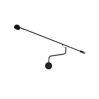 Minimalist Swing Arm Linear Living Room Black Wall Light Image - 6