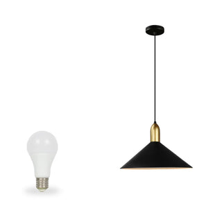 ZOWALA - Minimalist Cone Metal Dining Room Black Pendant Light Image - 3