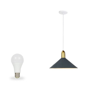 ZOWALA - Minimalist Cone Metal Dining Room Black Pendant Light Image - 5
