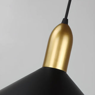 ZOWALA - Minimalist Cone Metal Dining Room Black Pendant Light Image - 7