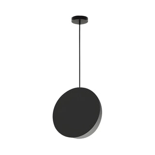 ZOWALA - Minimalist Modern Sleek Black Metal Disc Pendant Light Image - 10