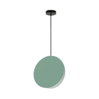 ZOWALA - Minimalist Modern Sleek Black Metal Disc Pendant Light Image - 11