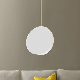 ZOWALA - Minimalist Modern Sleek Black Metal Disc Pendant Light Image - 3
