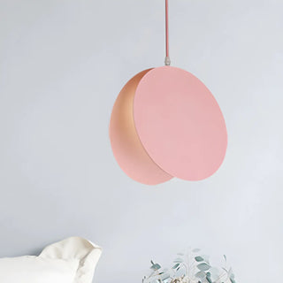 ZOWALA - Minimalist Modern Sleek Black Metal Disc Pendant Light Image - 9