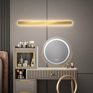 ZOWALA - Minimalist Recessed Gold LED Vanity Wall Light Image - 2
