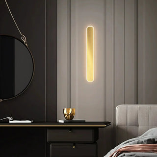 ZOWALA - Minimalist Recessed Gold LED Vanity Wall Light Image - 5