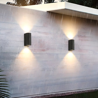 Minimalist Black Outdoor Up Down Wall Sconce Light Zawala Image - 13