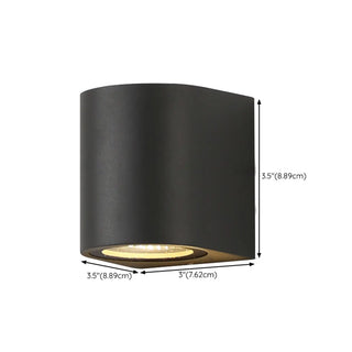 Minimalist Black Outdoor Up Down Wall Sconce Light Zawala #size