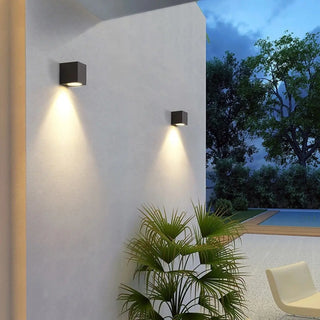 Minimalist Black Outdoor Up Down Wall Sconce Light Zawala Image - 2