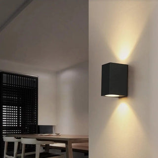 Minimalist Black Outdoor Up Down Wall Sconce Light Zawala Image - 4