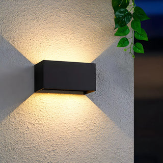 ZOWALA - Minimalist 4-Light Rectangular LED Wall Light Black Image - 1