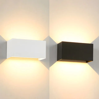 ZOWALA - Minimalist 4-Light Rectangular LED Wall Light Black Image - 10