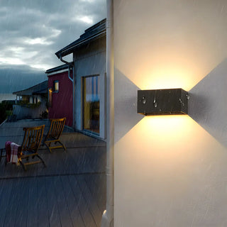 ZOWALA - Minimalist 4-Light Rectangular LED Wall Light Black Image - 15