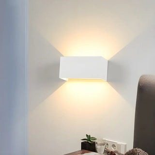 ZOWALA - Minimalist 4-Light Rectangular LED Wall Light Black Image - 16