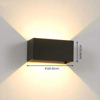 ZOWALA - Minimalist 4-Light Rectangular LED Wall Light Black #size