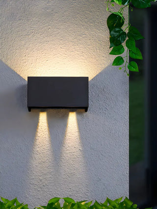 ZOWALA - Minimalist 4-Light Rectangular LED Wall Light Black Image - 2