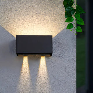 ZOWALA - Minimalist 4-Light Rectangular LED Wall Light Black Image - 5