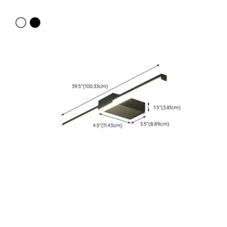 Sleek White Rectangular LED Vanity Light Fixture Zawala Image - 17