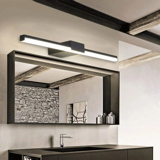 Sleek White Rectangular LED Vanity Light Fixture Zawala Image - 2