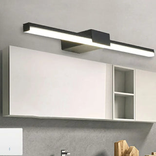 Sleek White Rectangular LED Vanity Light Fixture Zawala Image - 3