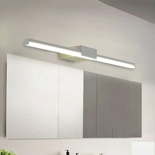 Sleek White Rectangular LED Vanity Light Fixture Zawala Image - 4