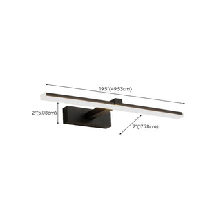 ZOWALA - Minimalist Black Rectangular LED Vanity Light Image - 19