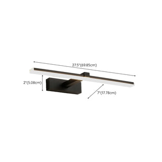 ZOWALA - Minimalist Black Rectangular LED Vanity Light Image - 20