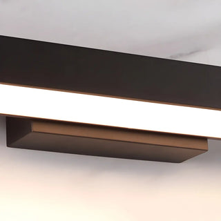 Outdoor Minimalist Black Rectangular LED Wall Sconce Image - 11
