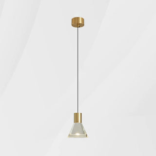 ZOWALA - Minimalist Round Acrylic Shape Black Bedroom Pendant Light Image - 11