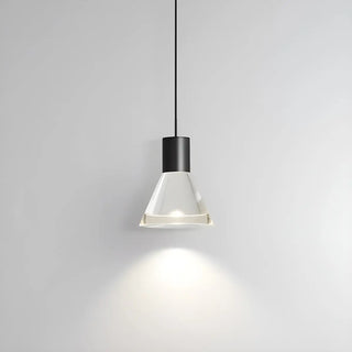 ZOWALA - Minimalist Round Acrylic Shape Black Bedroom Pendant Light Image - 13