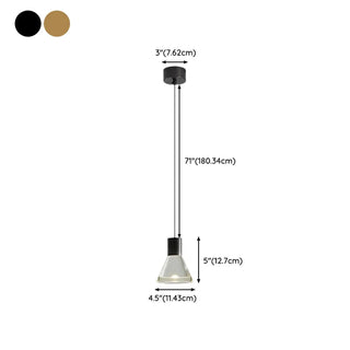 ZOWALA - Minimalist Round Acrylic Shape Black Bedroom Pendant Light Image - 17