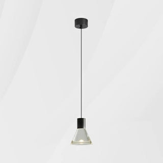 ZOWALA - Minimalist Round Acrylic Shape Black Bedroom Pendant Light Image - 6