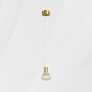 ZOWALA - Minimalist Round Acrylic Shape Black Bedroom Pendant Light Image - 8