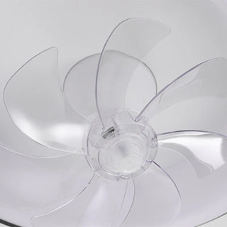 Black Minimalist Round Ceiling Fan with LED Light Zawala Image - 7