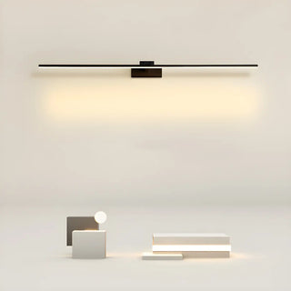 Sleek Black Minimalist Aluminum Linear Vanity Light Zawala Image - 1