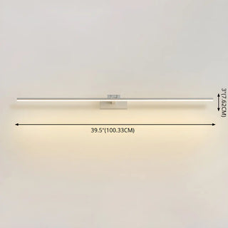Sleek Black Minimalist Aluminum Linear Vanity Light Zawala Image - 12