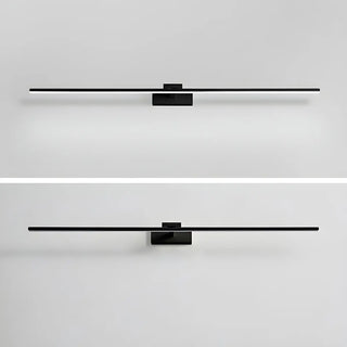 Sleek Black Minimalist Aluminum Linear Vanity Light Zawala Image - 16