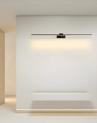 Sleek Black Minimalist Aluminum Linear Vanity Light Zawala Image - 2