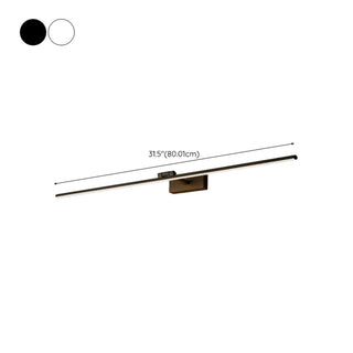 ZOWALA - Minimalist Black Linear LED Bathroom Vanity Light Image - 16