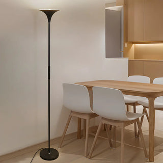 Bedroom Torch Minimalist Black Metal LED Floor Lamp Zawala Image - 11
